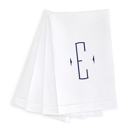 Letter Linen Guest Towel- Set of 4