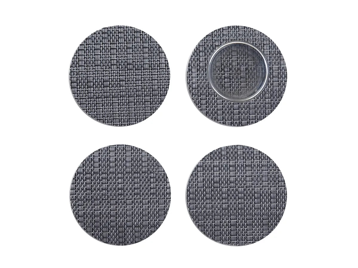 Thatch Pewter Coasters Pack of 4