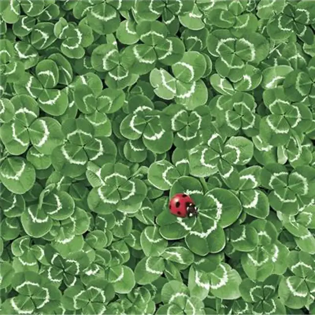 Clover with Ladybug Napkin - St. Patrick's Day