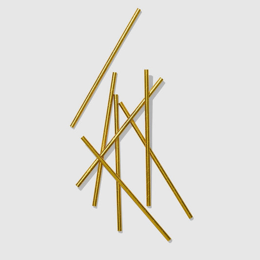 Gold Metallic Paper Straws