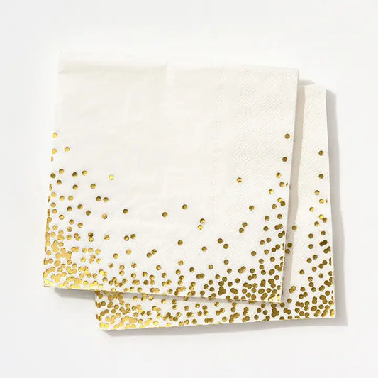 Gold Confetti Lunch Napkins