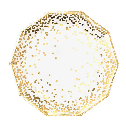 Gold Confetti Plate