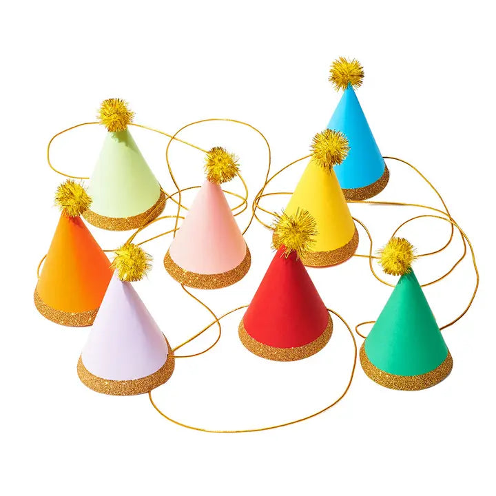 Mini Pom Pom Party Hats