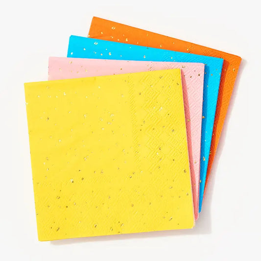 Bright Multi- Colored Cocktail Napkins