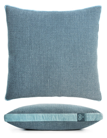 Textural Box Pillow, Blue