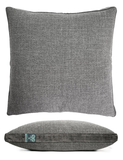 Textural Box Pillow, Charcoal