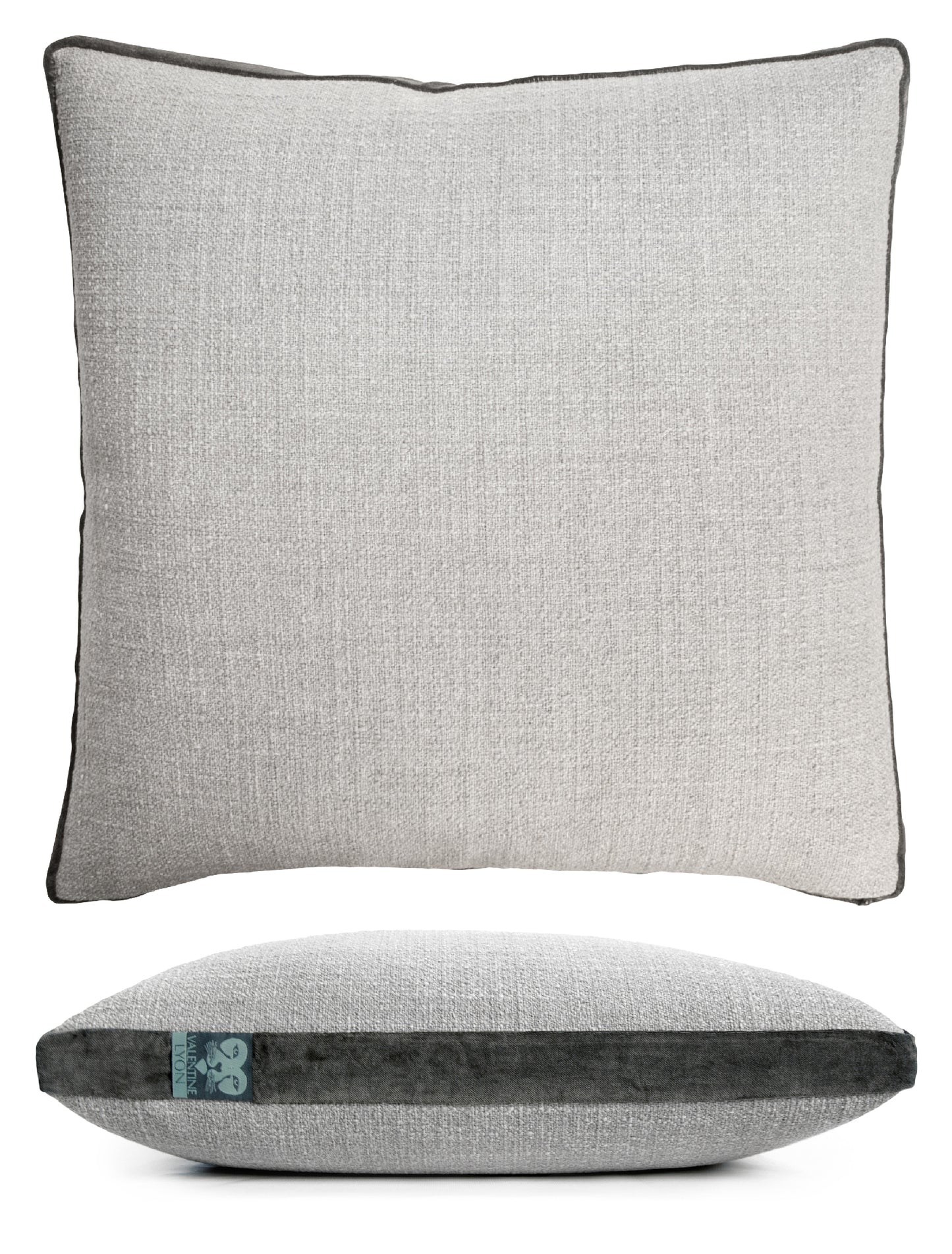 Textural Box Pillow, Gray