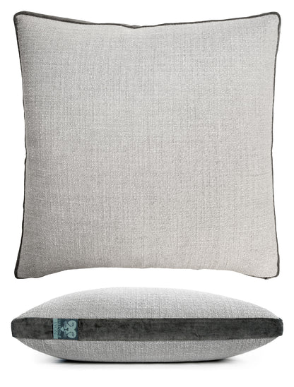 Textural Box Pillow, Gray