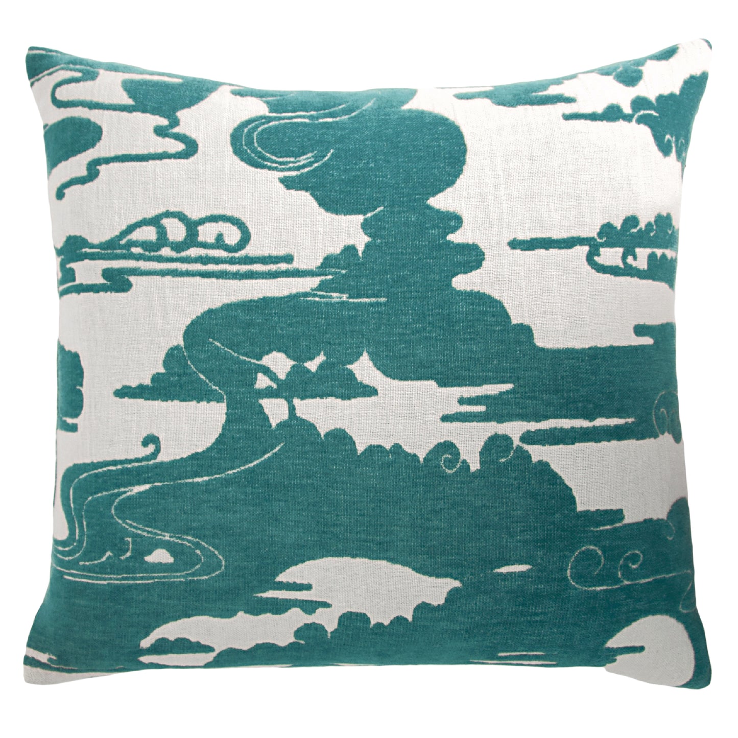 Cloud Chenille Pillow, Lagoon