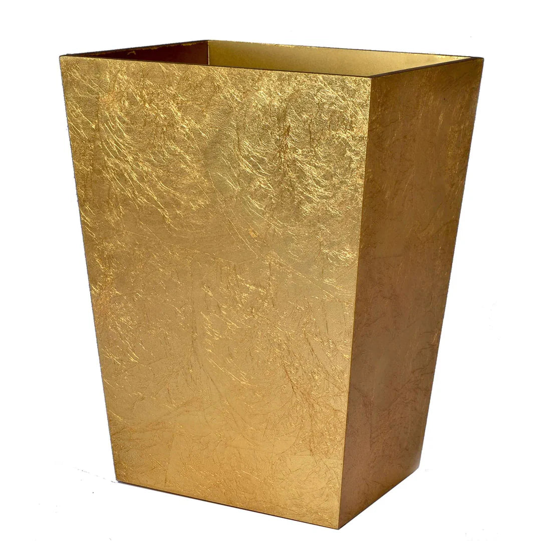 Gold Leaf Wastebasket