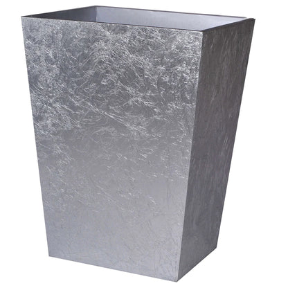 Silver Leaf Wastebasket