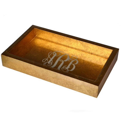 Gold Leaf Vanity Tray