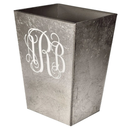 Silver Leaf Wastebasket