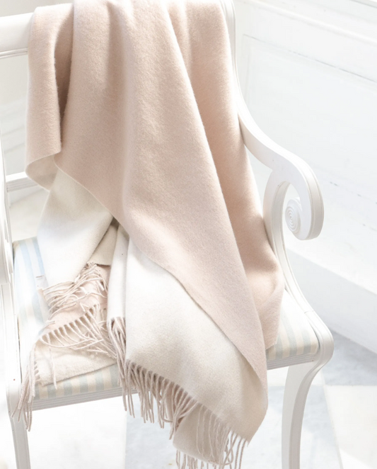 The Double Face Signature Throw - 100% Cashmere