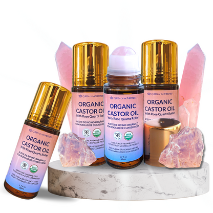 Rose Quartz Castor Oil Roller