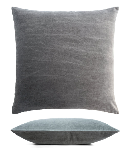 Vintage Velvet Pillow, Slate