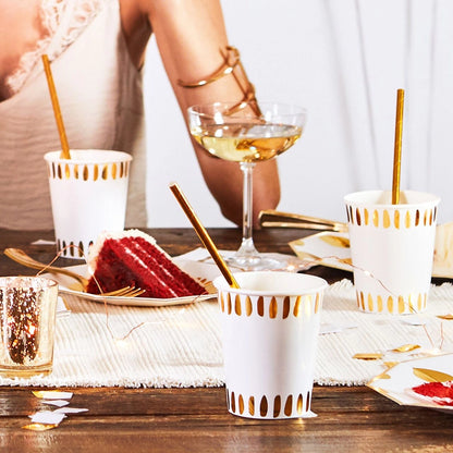 Gold Metallic Paper Straws