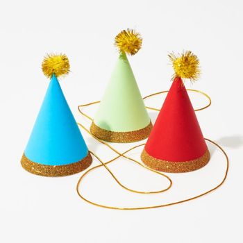 Mini Pom Pom Party Hats