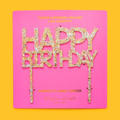 Cake Topper - "Happy Birthday"