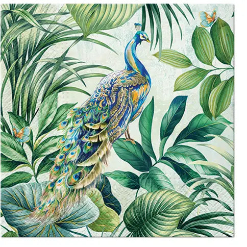 Royal Peacock Lunch Paper Napkins