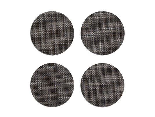 Dark Walnut Basketweave Coasters Pack of 4