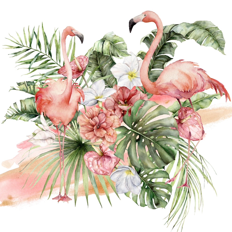 Summer Flamingo Paradise Cocktail Napkins