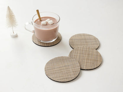 Linen Basketweave Coasters Pack of 4