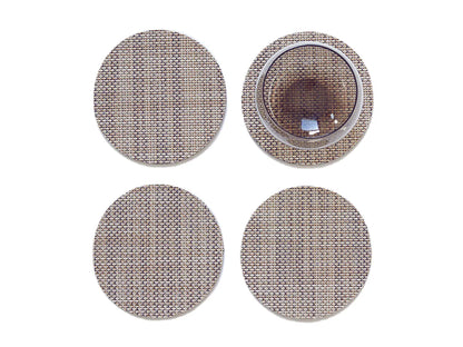 Linen Basketweave Coasters Pack of 4