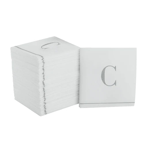 Monogramed Letter Cocktail Napkins