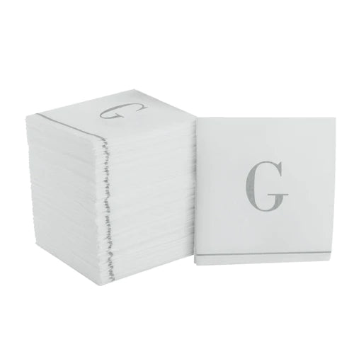 Monogramed Letter Cocktail Napkins