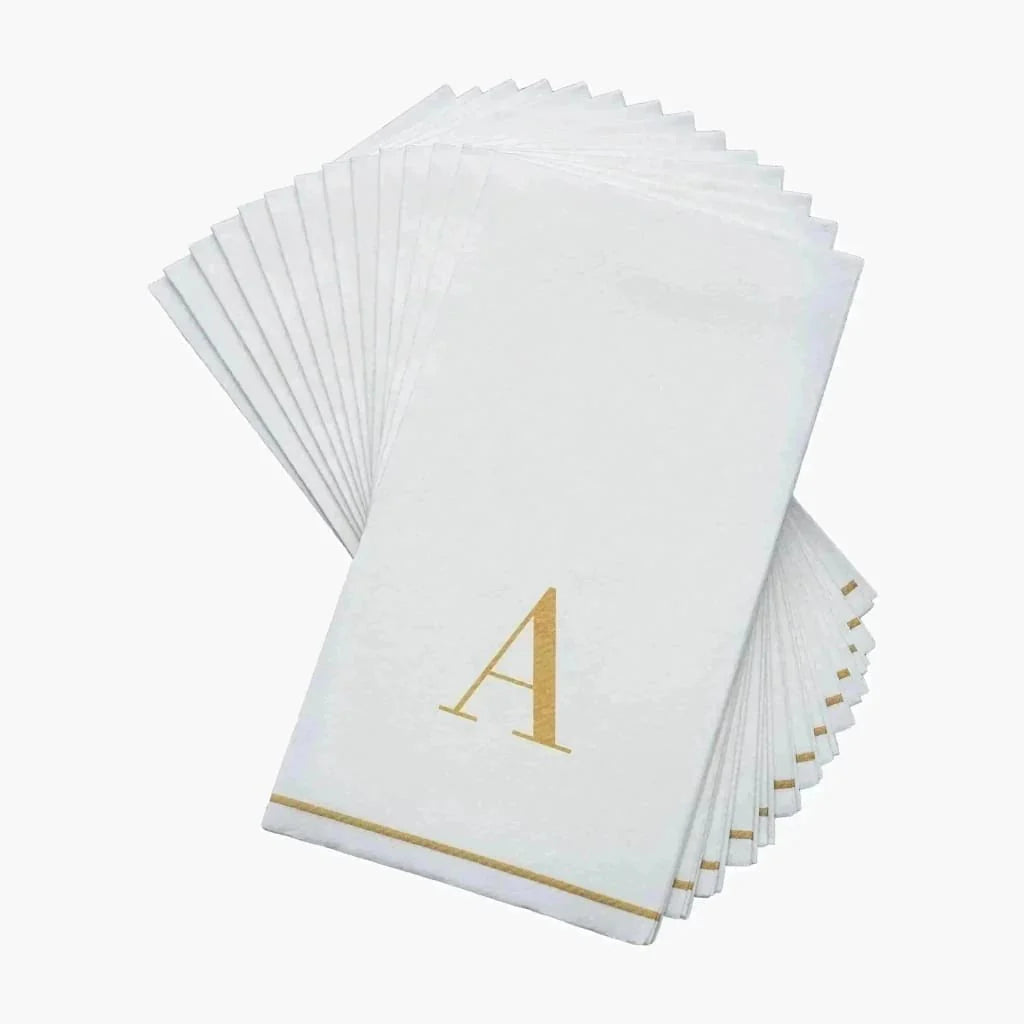 Monogramed Letter Dinner Napkins