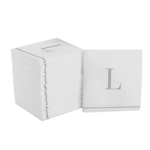 Monogramed Letter Cocktail Napkins