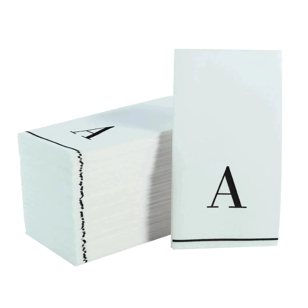 Monogramed Letter Dinner Napkins