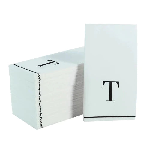 Monogramed Letter Dinner Napkins