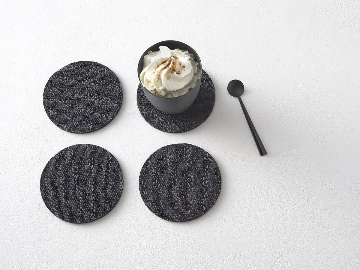 Boucle Noir Coasters Pack of 4